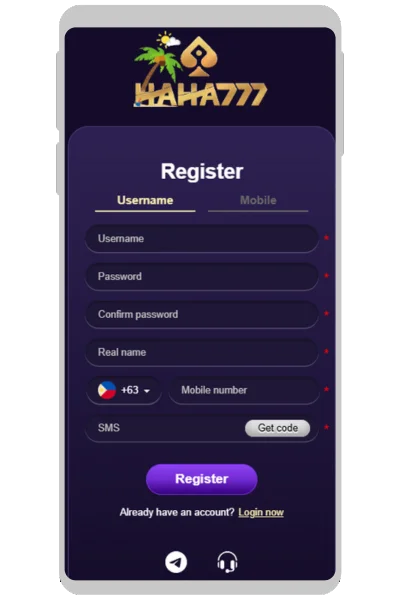 Haha777 register